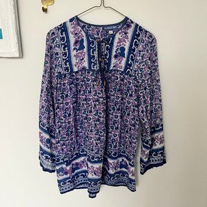 Vintage blockprint boho top